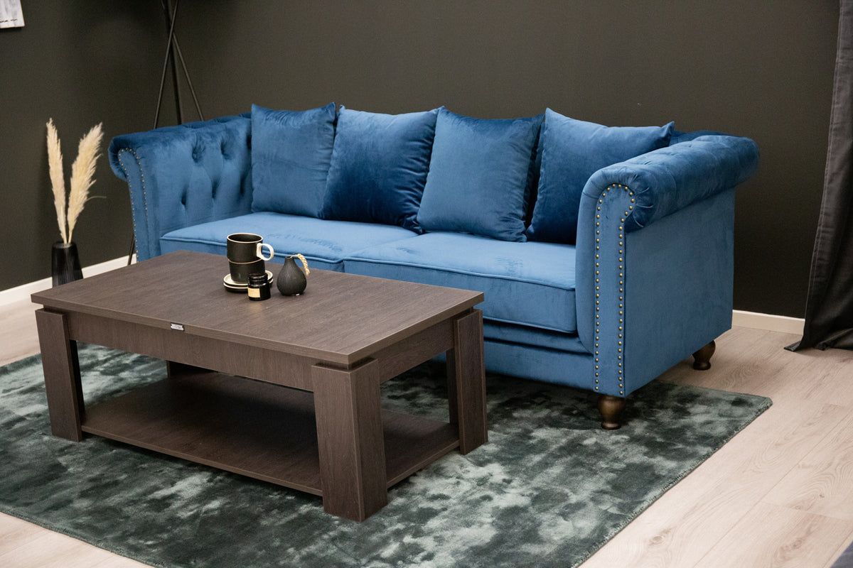 3-Seat Sofa Blue