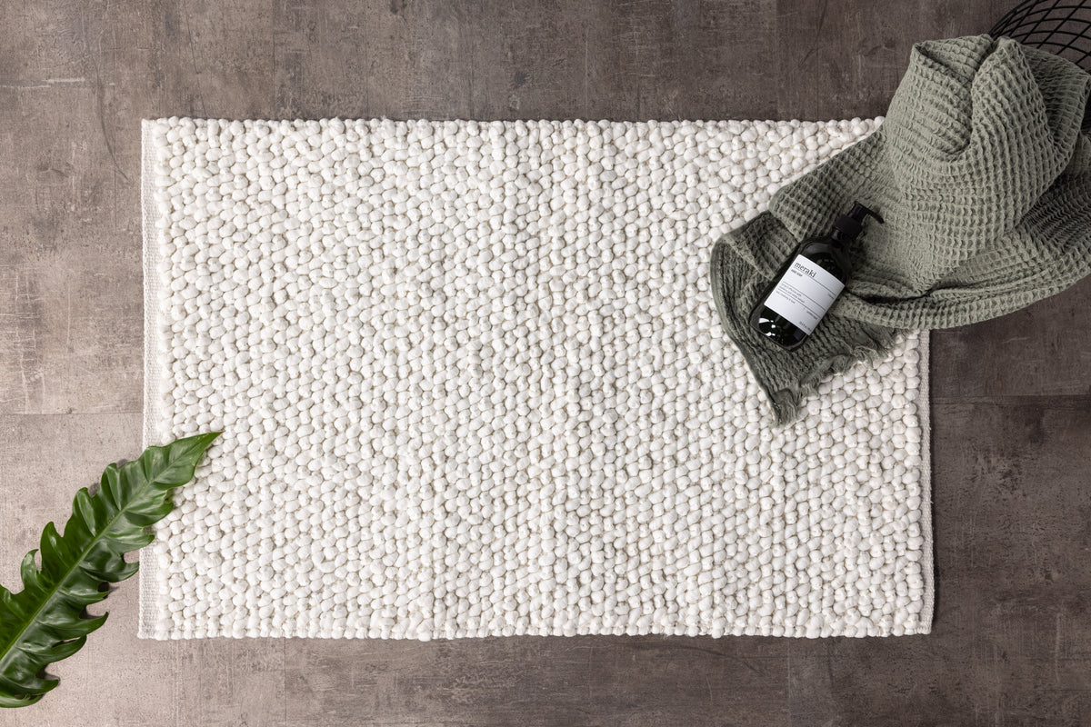 Rectangular Carpet 50 x 80 White