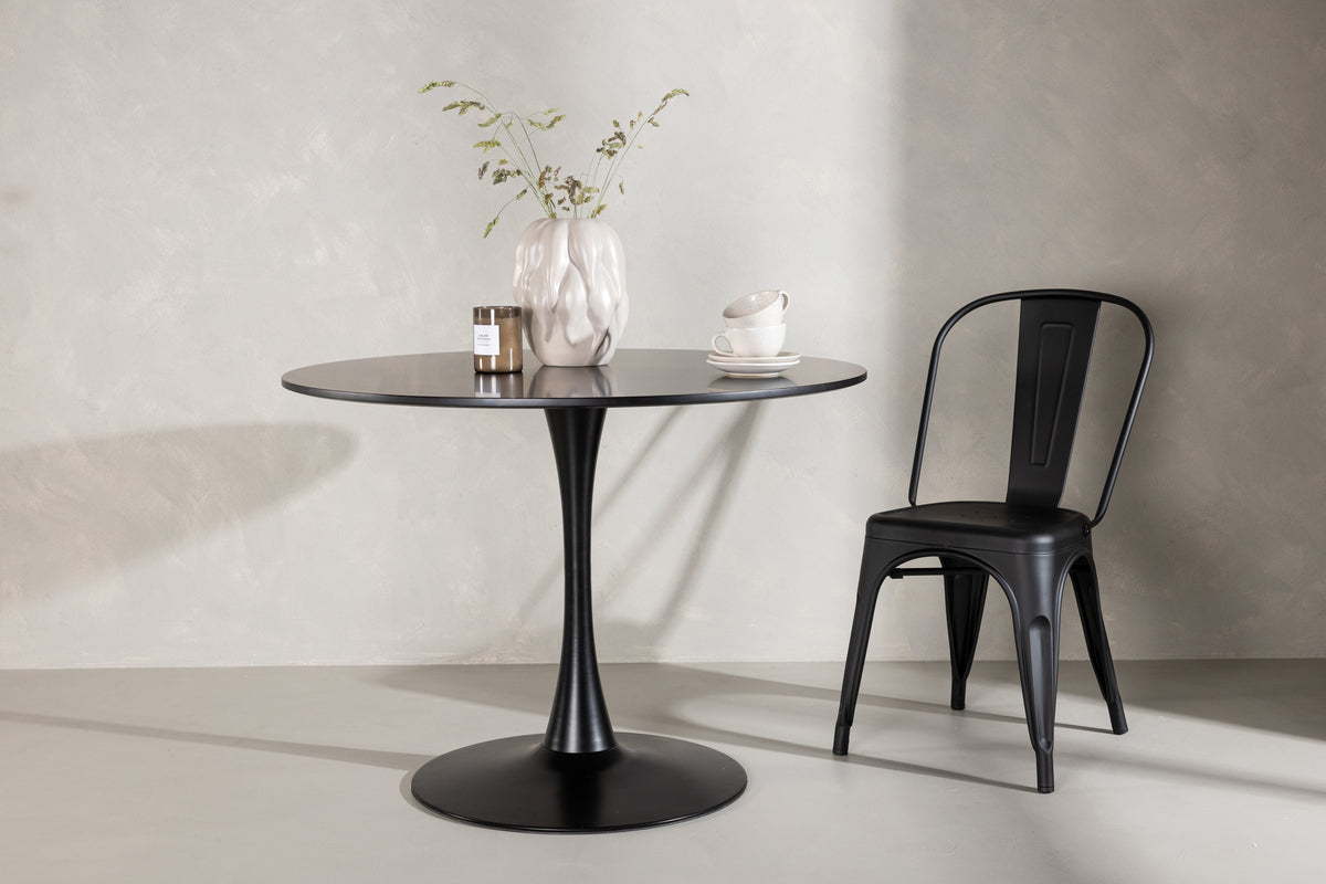 Round Dining Table ø100 Black
