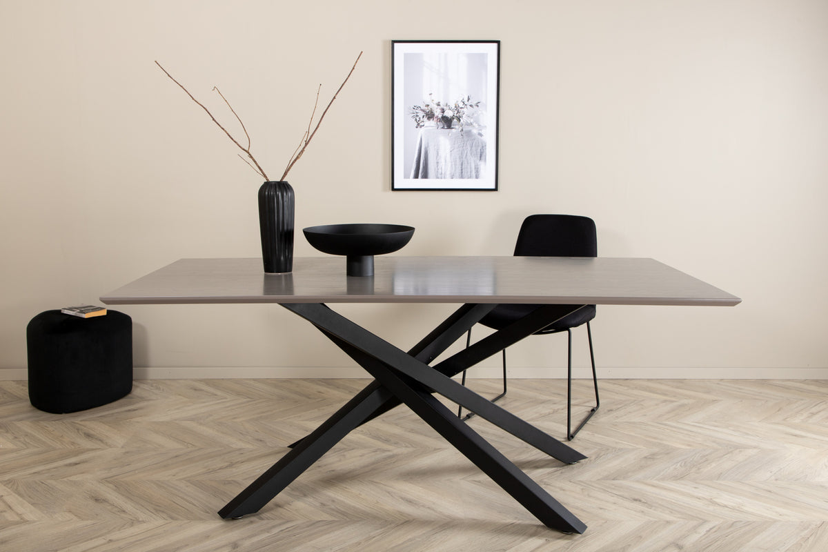 Rectangular Dining Table 180 x 76 x 90 Black
