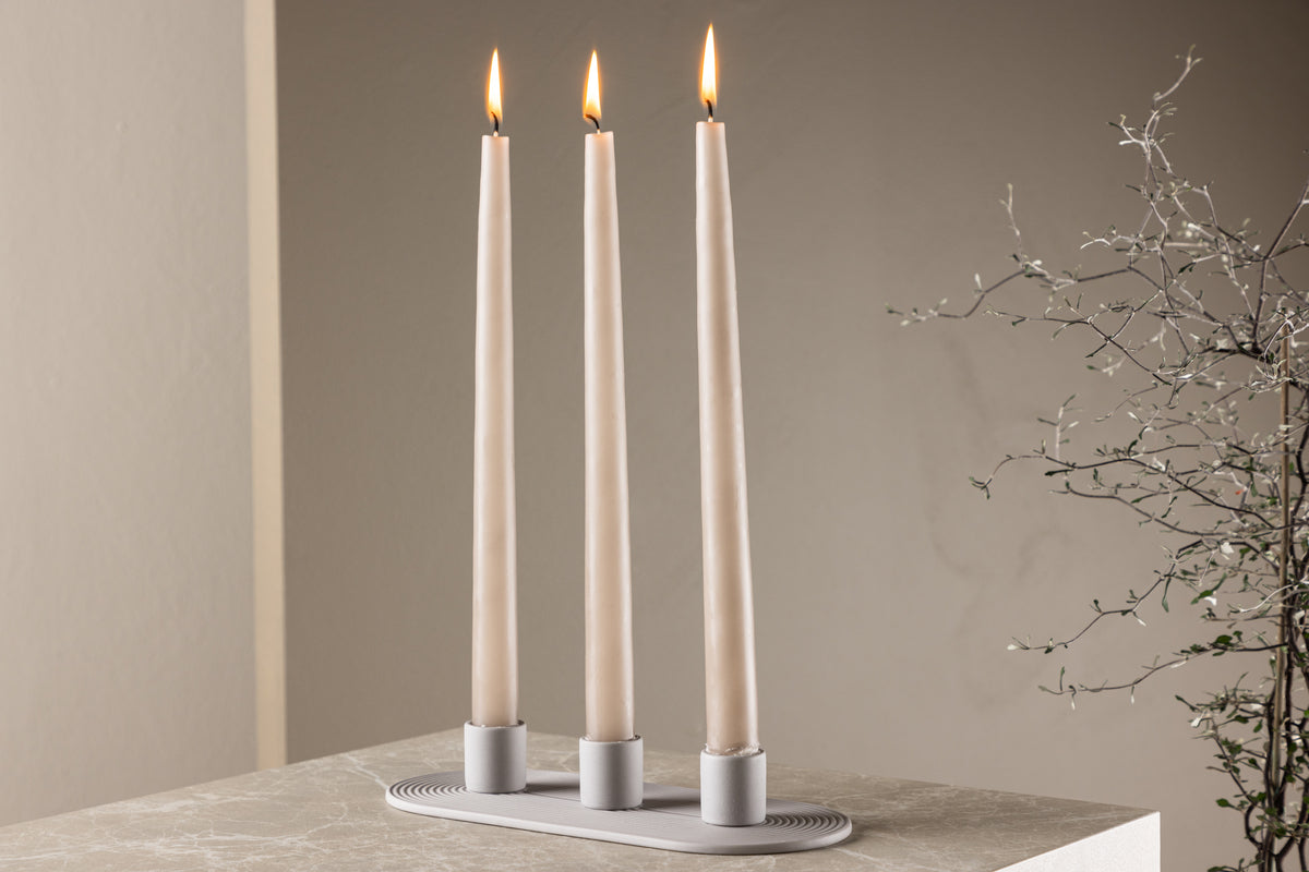 Candlestick 4 x 24 x 10,5 Grey