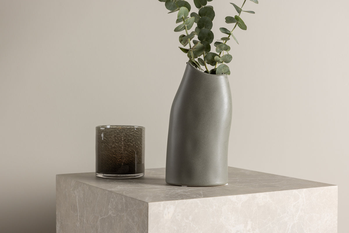 Vase 23 x 12 x 9 Dark Grey
