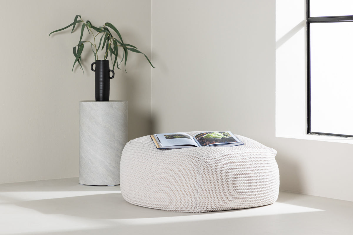 Pouf 60X60X40 Cream
