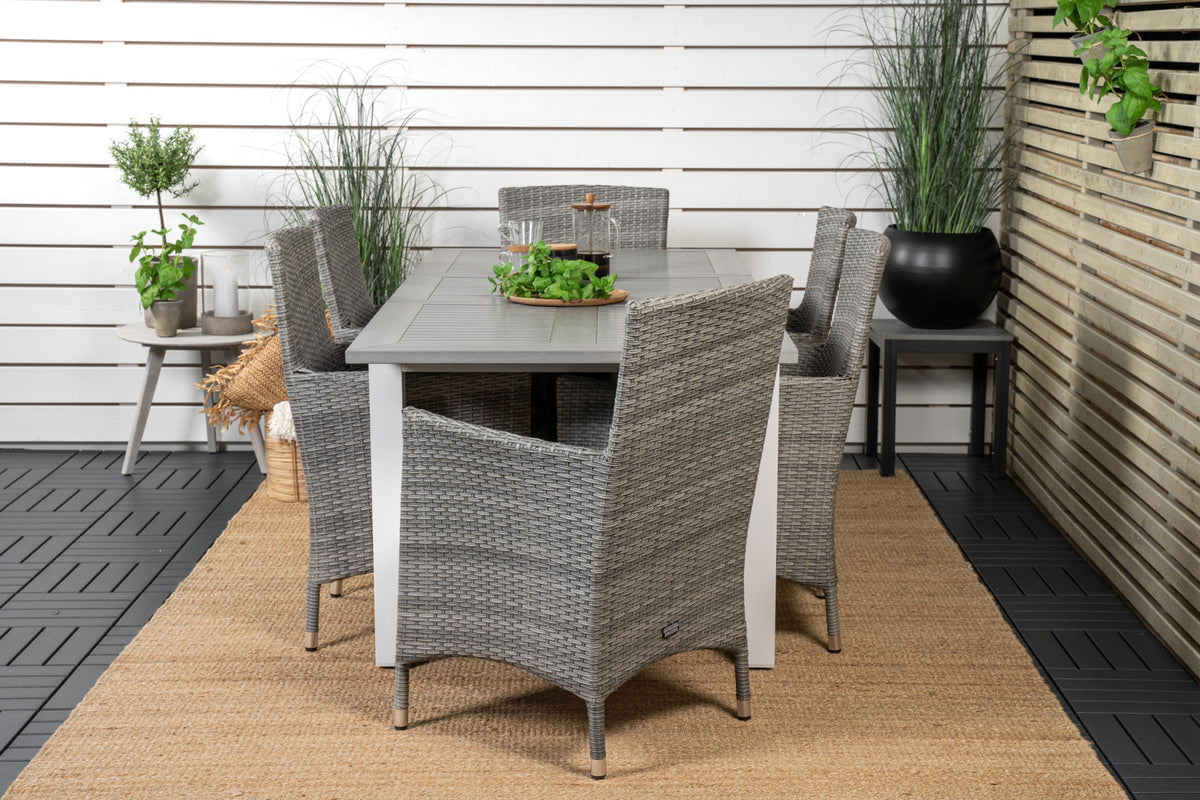Dining Set Grey Grey