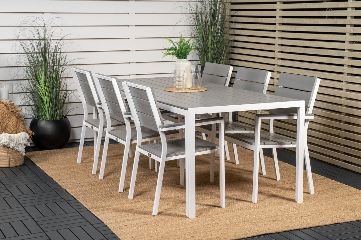 Dining Set Grey Grey