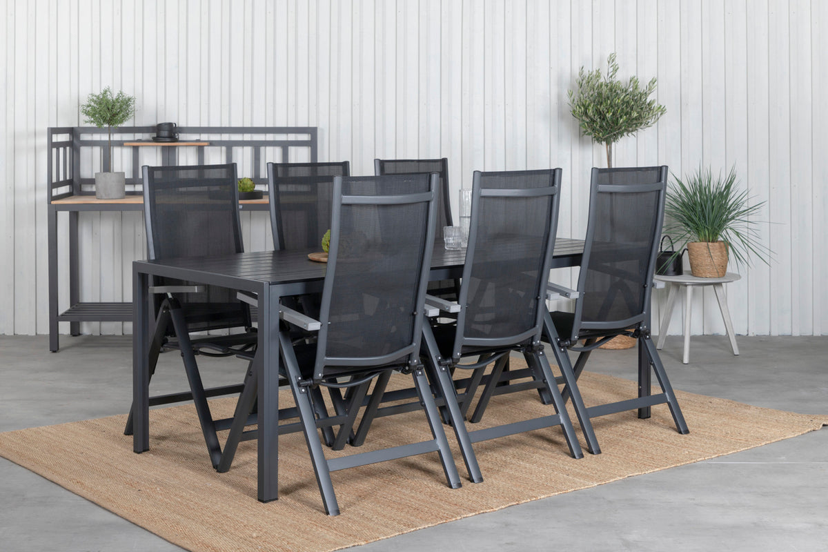 Dining Set Black Black