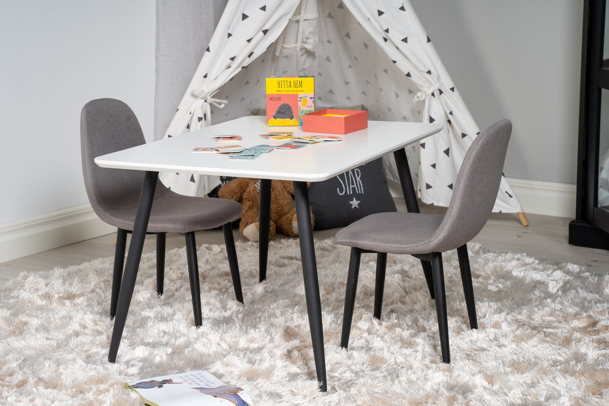 Kids Chair Grey + Kids Table 60 x 80