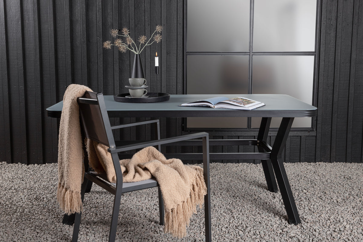 Rectangular Dining Table 74 x 160 x 90 Black