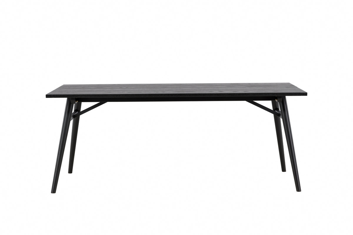Rectangular Dining Table 75 x 195 x 95 Black