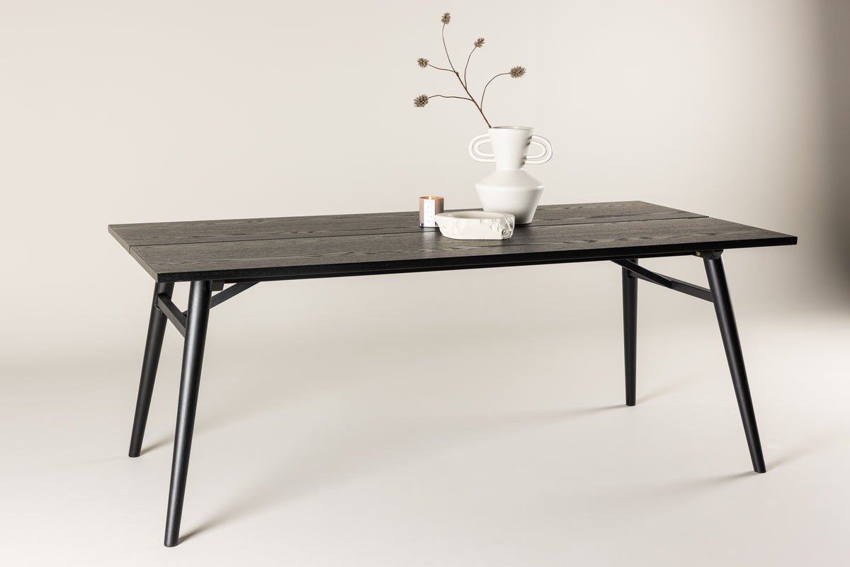 Rectangular Dining Table 75 x 195 x 95 Black