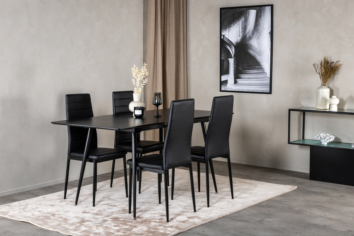 Rectangular Dining Table 75 x 120 x 80 Black