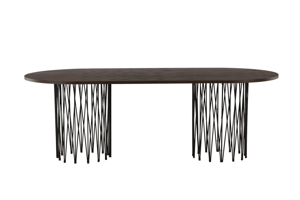 Oval Dining Table 100 x 220 Mocca