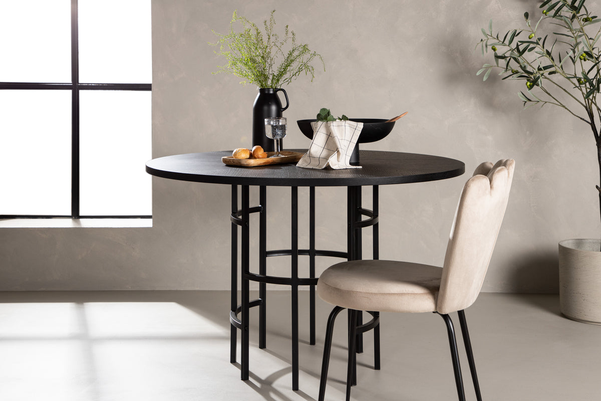 Round Dining Table ø115 Black