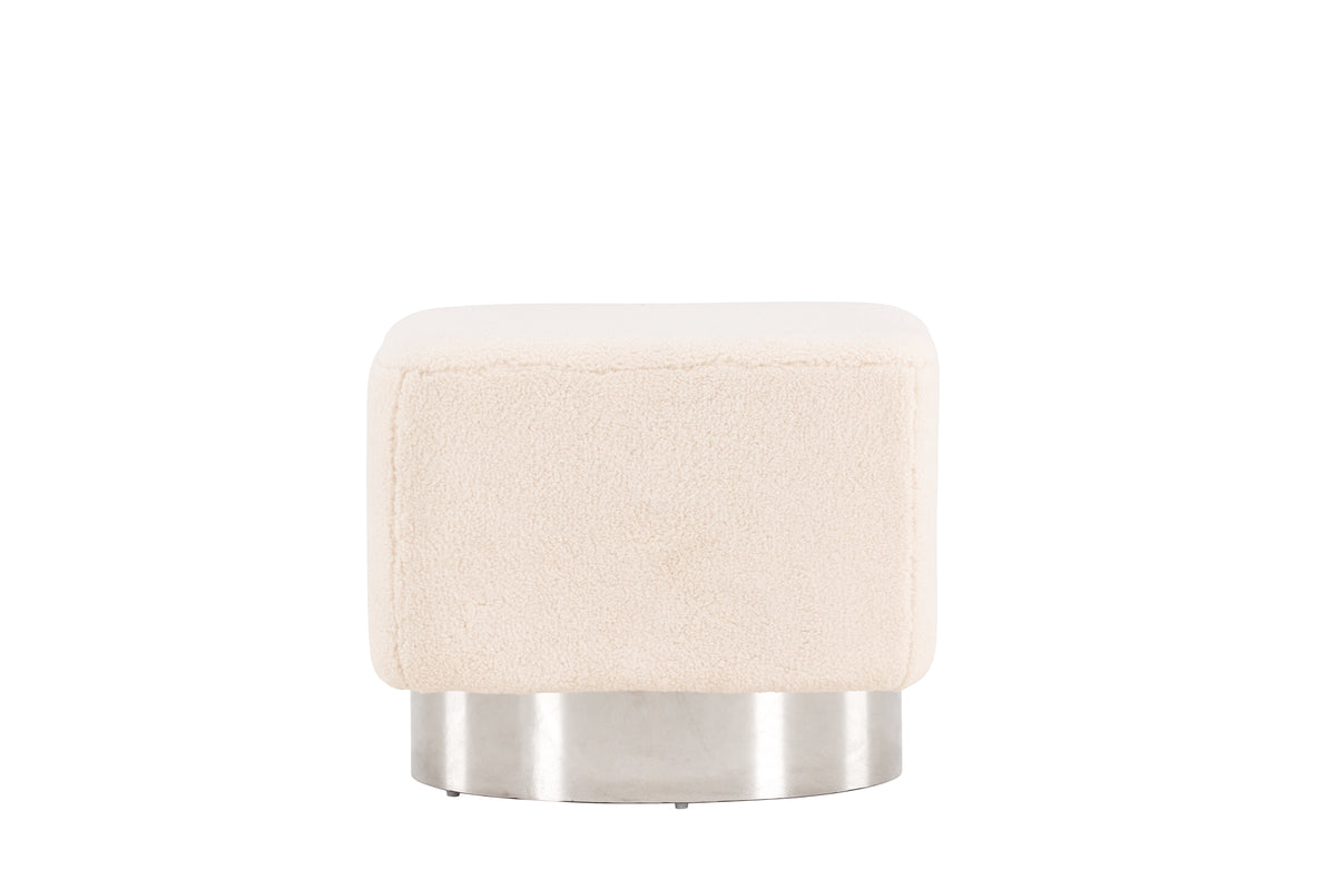 Pouf 45 x 45 x 38 Offwhite