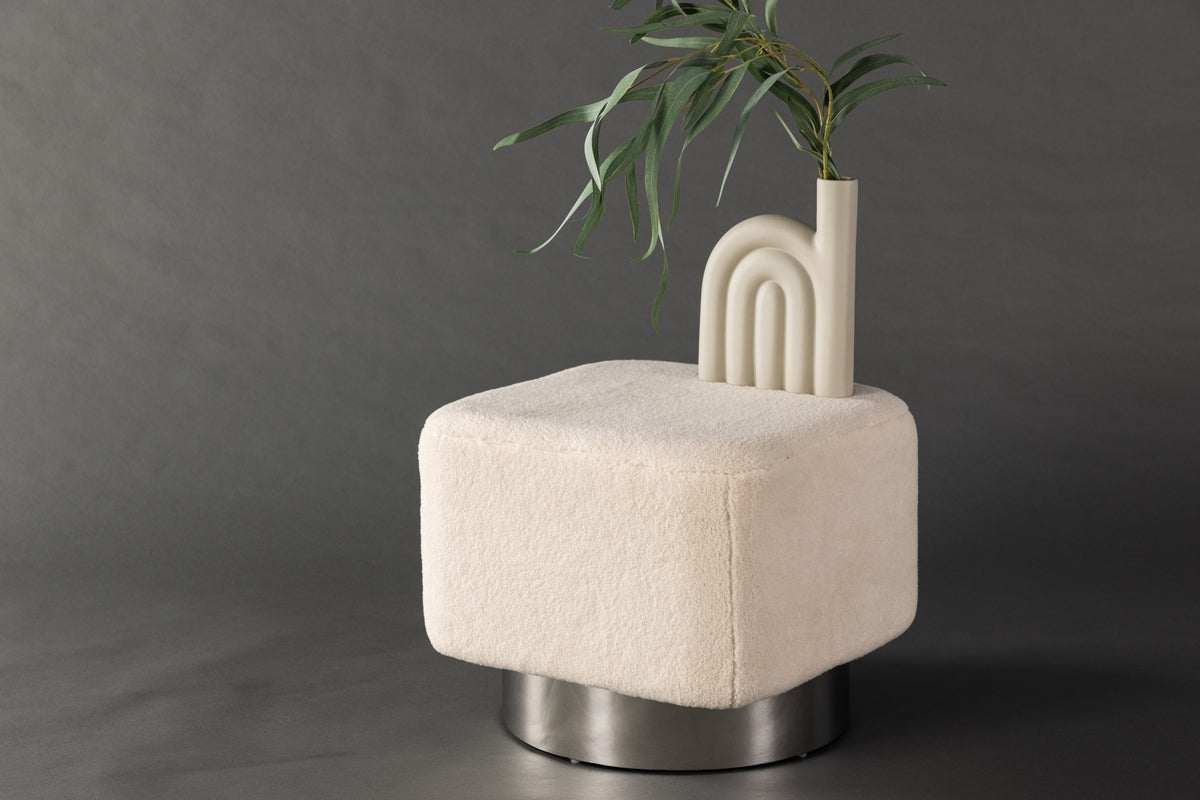 Pouf 45 x 45 x 38 Offwhite