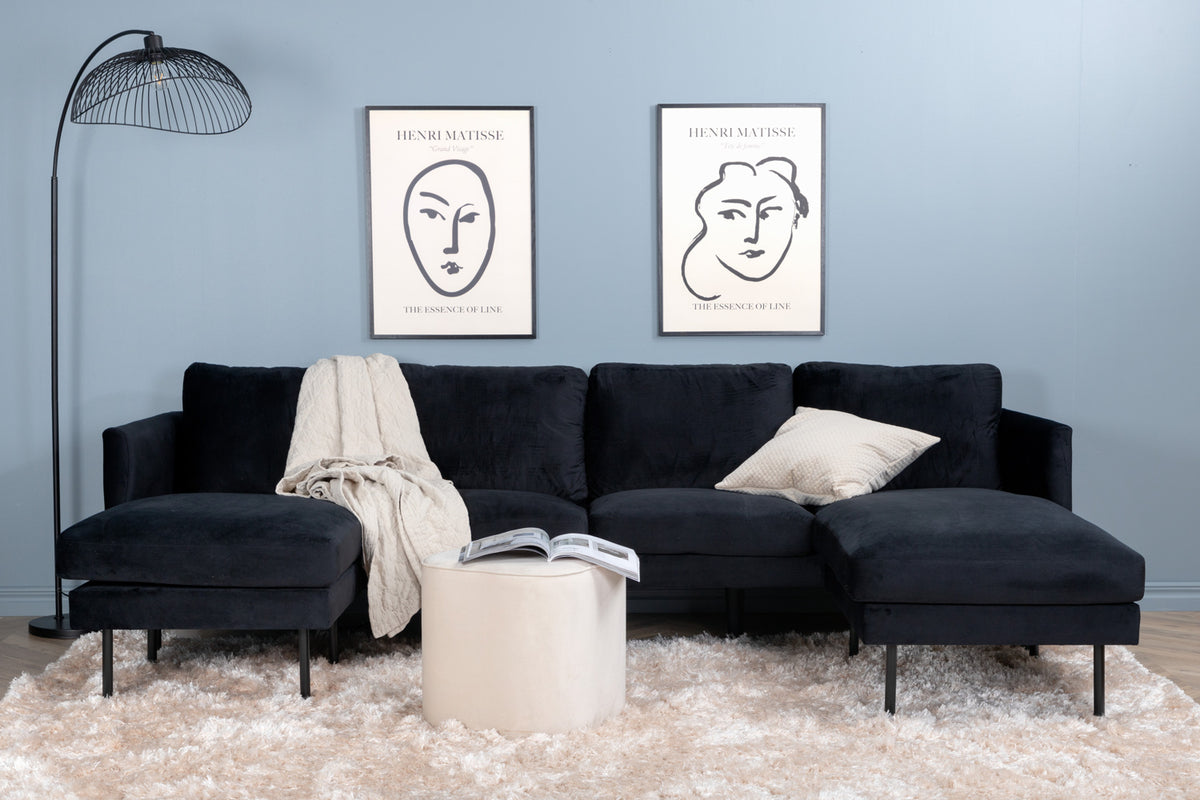 Chaise Sofa Black