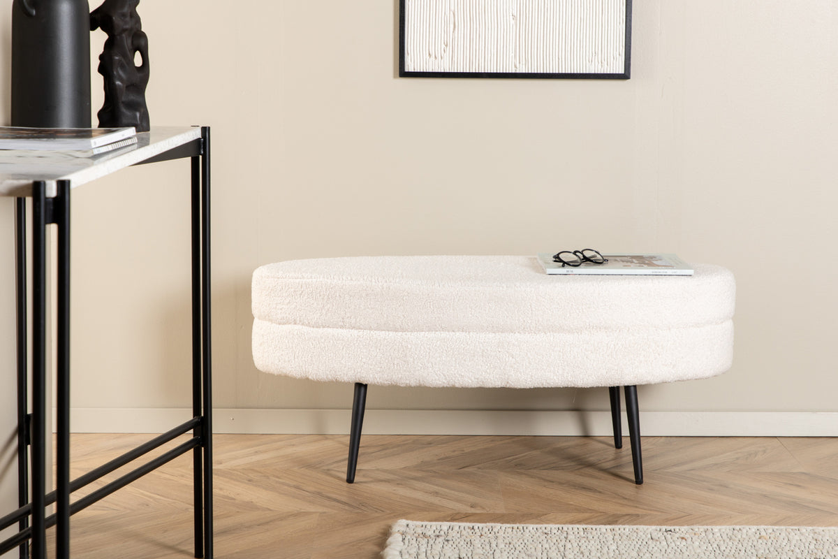 Ottoman 100 x 40 x 41 White