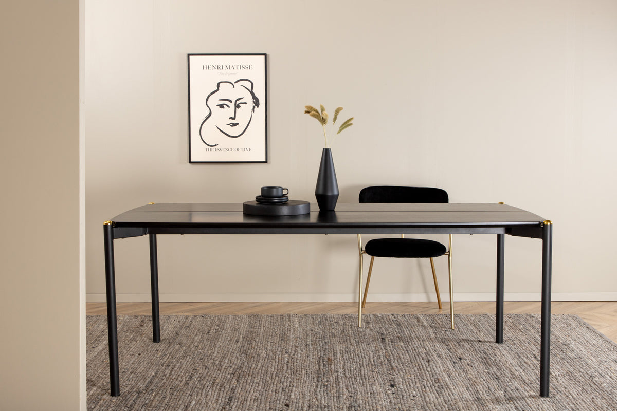 Rectangular Dining Table 75 x 190 x 90 Black