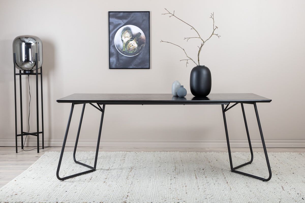 Rectangular Dining Table 75 x 190 x 90 Black