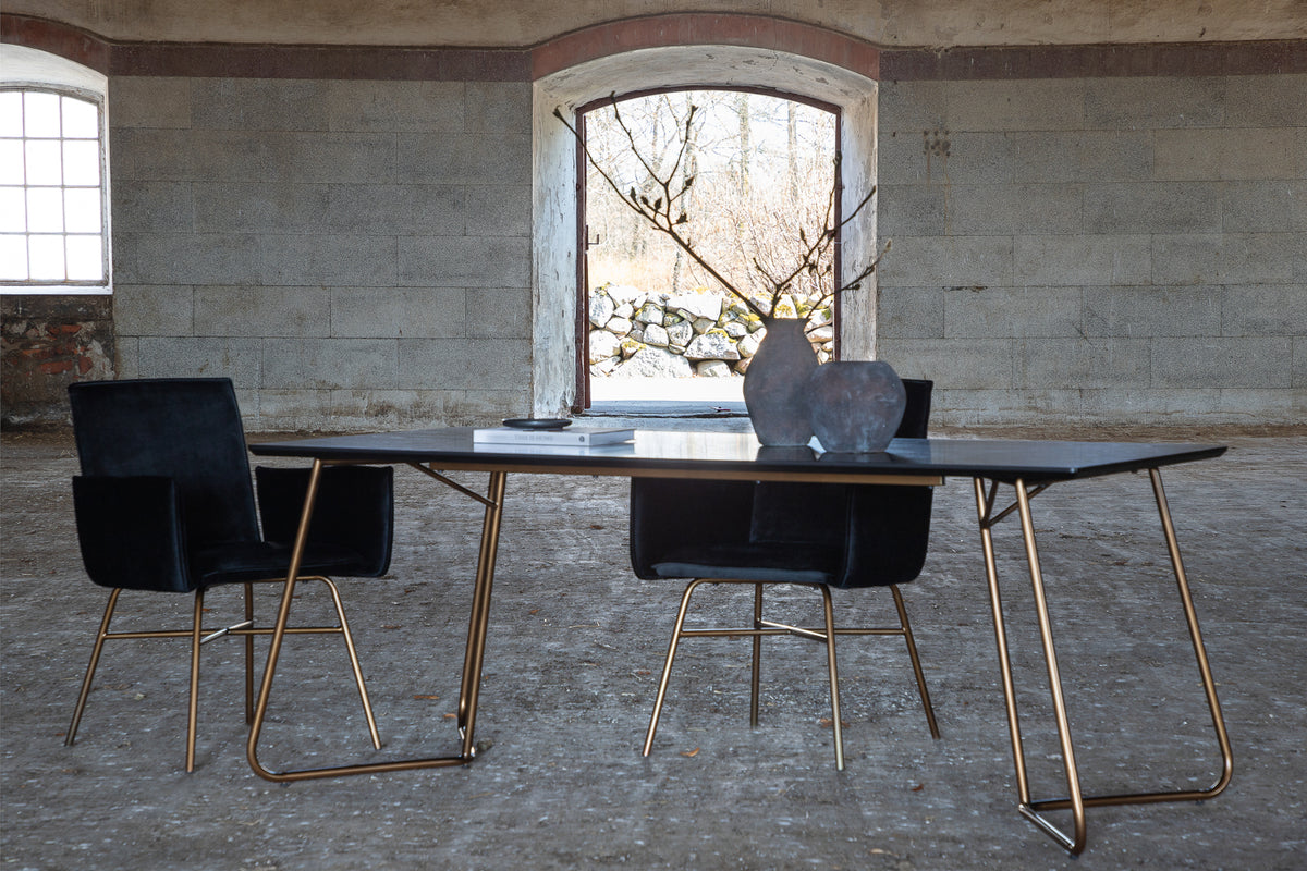 Rectangular Dining Table 75 x 190 x 90 Black