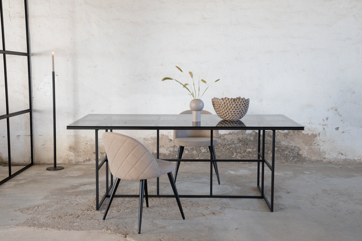 Rectangular Dining Table 74 x 200 x 90 Black