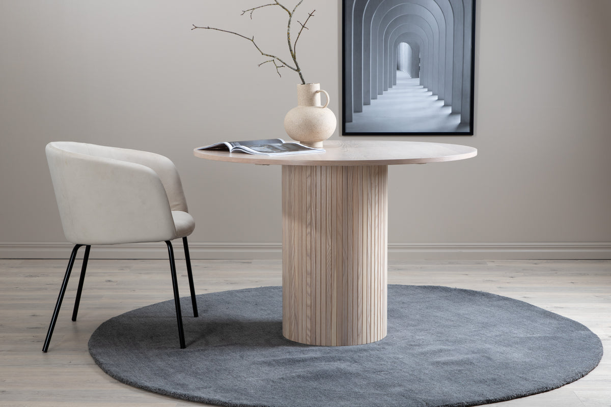 Round Dining Table ø110 Whitewash