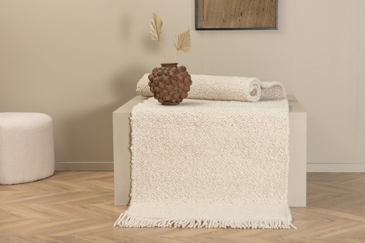 Rectangular Carpet 250 x 80 White