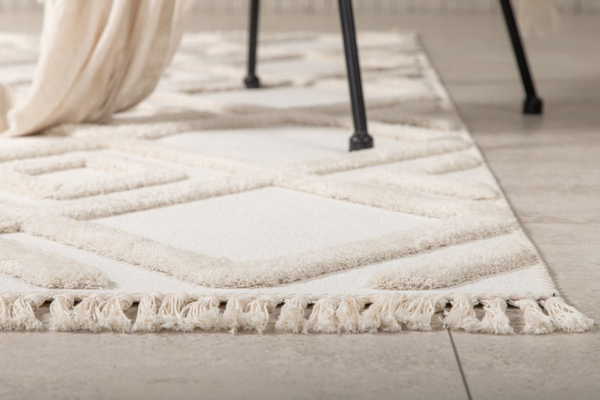 Rectangular Carpet 300x200 White