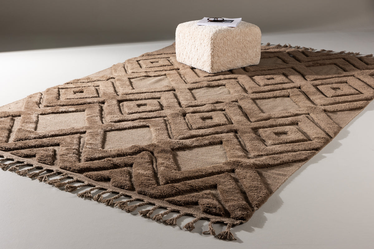 Rectangular Carpet 300 x 400 Dark Brown