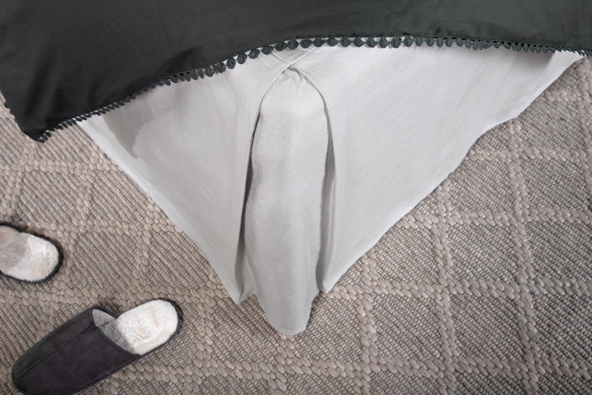 Bed Skirt 180 x 200 Light Grey