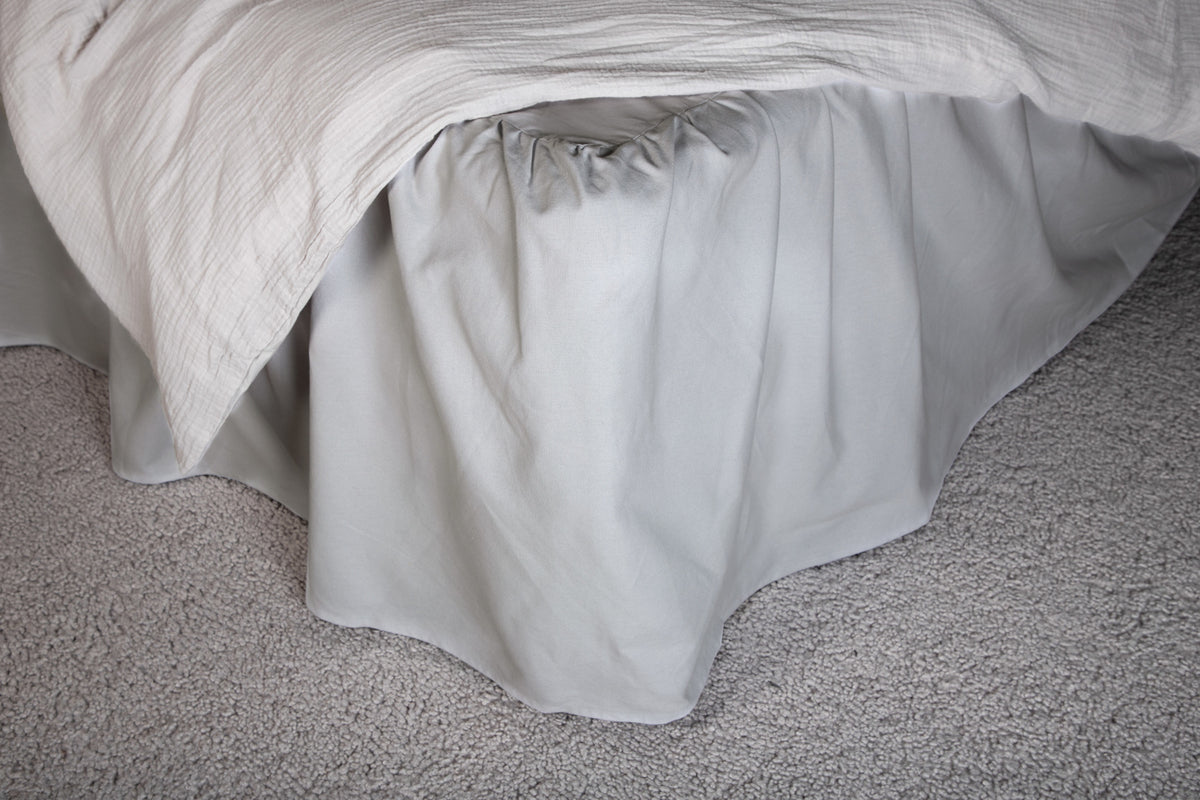 Bed Skirt 180 x 200 Light Grey