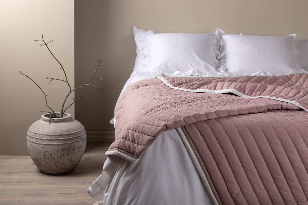 Bedspread 250 x 150 Dusty Pink