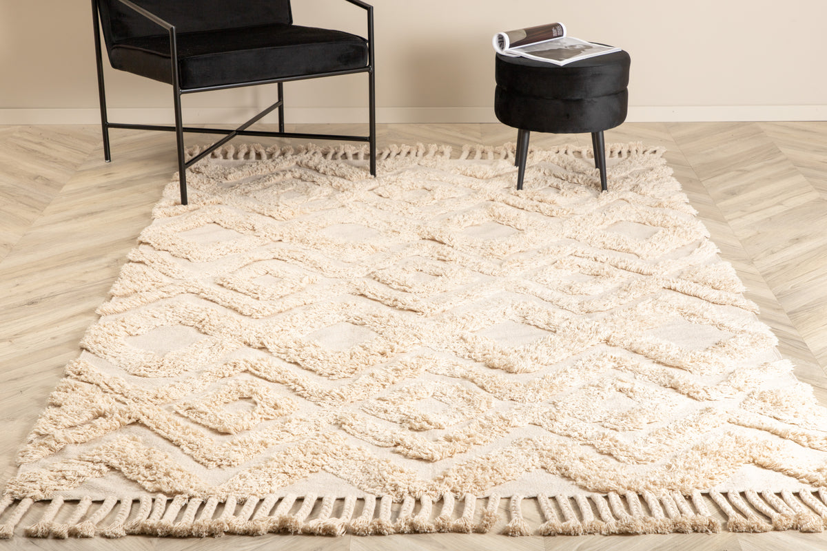 Rectangular Carpet 230 x 160 Beige