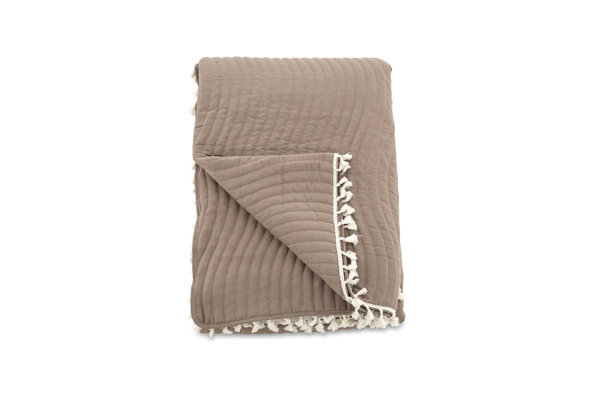 Bedspread 260 x 260 Brown