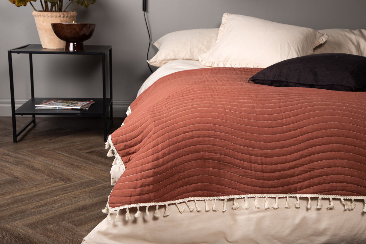 Bedspread 260 x 260 Rusty Red