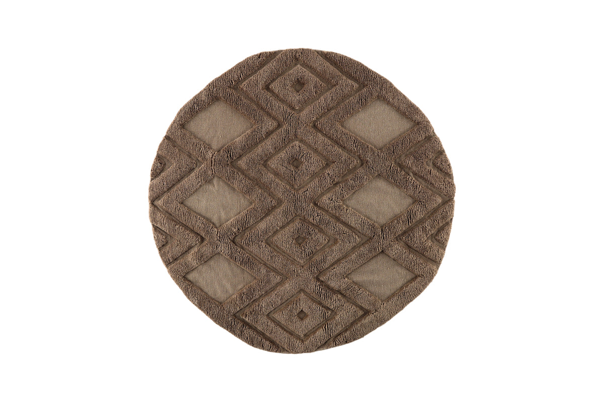 Round Carpet ⌀200 Dark Brown