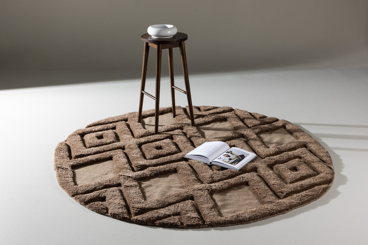 Round Carpet ⌀200 Dark Brown
