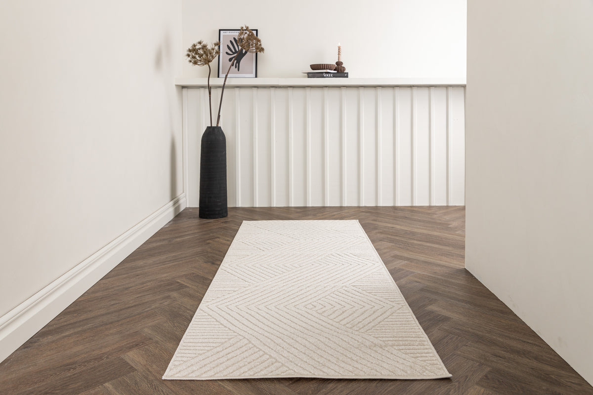 Rectangular Carpet 80 x 200 White