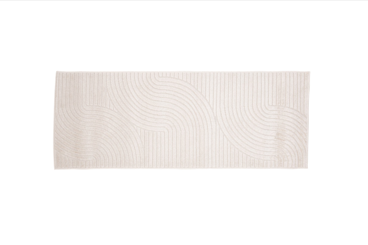 Oval Carpet 80 x 200 White