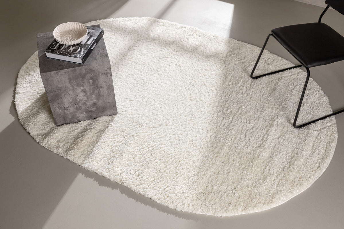 Oval Carpet 240 x 340 White