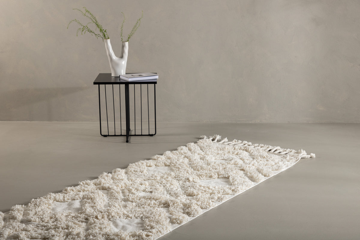 Rectangular Carpet 70 x 200 White
