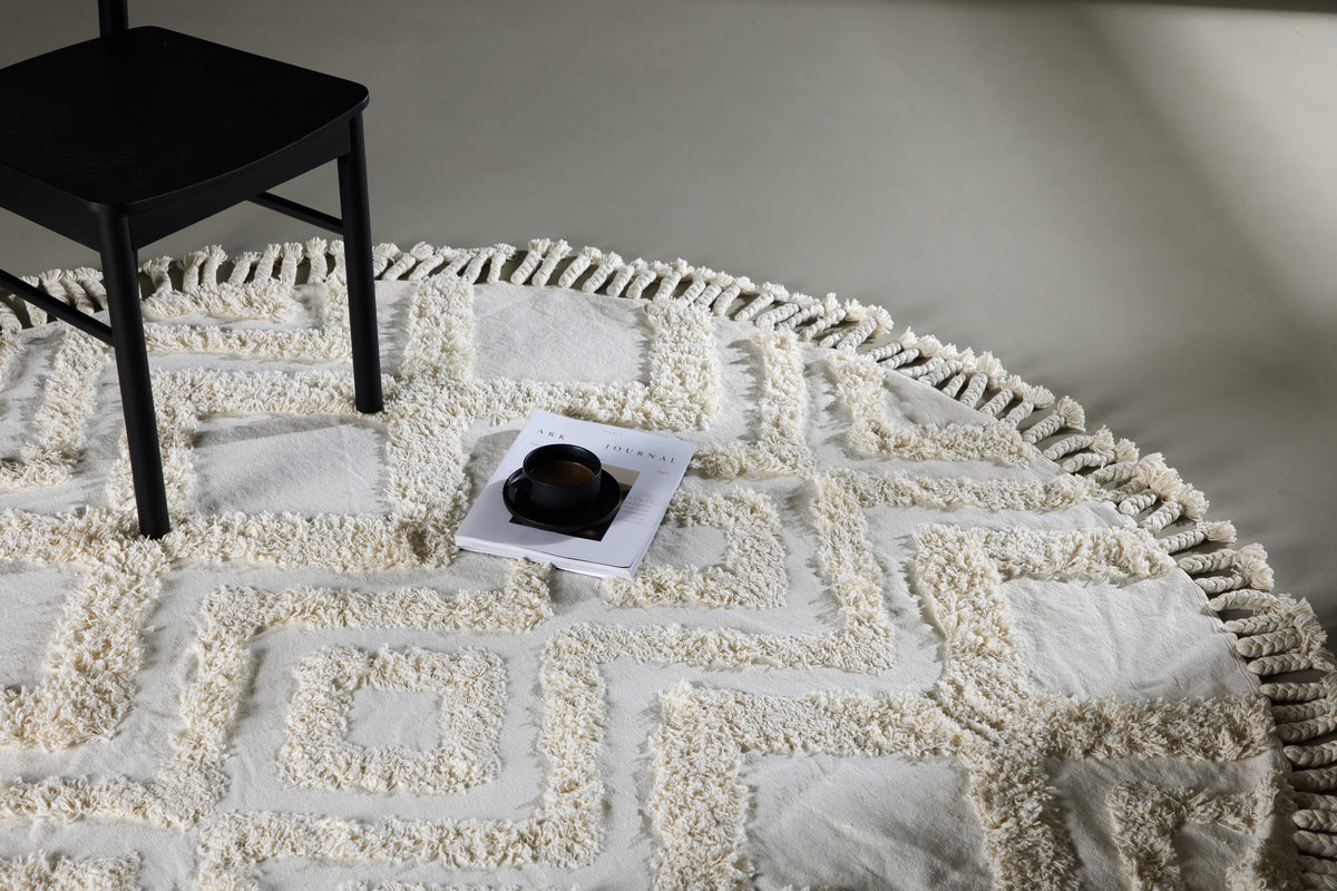 Round Carpet ⌀200 White