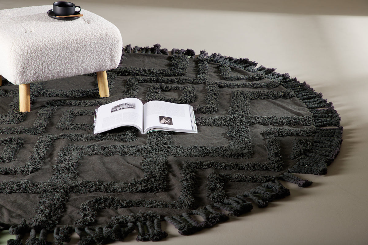 Round Carpet ⌀200 Dark Grey