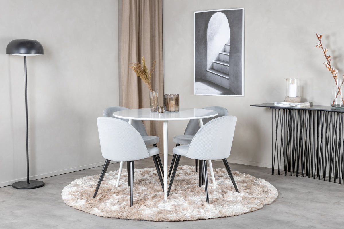 Round Dining Table ø100 White