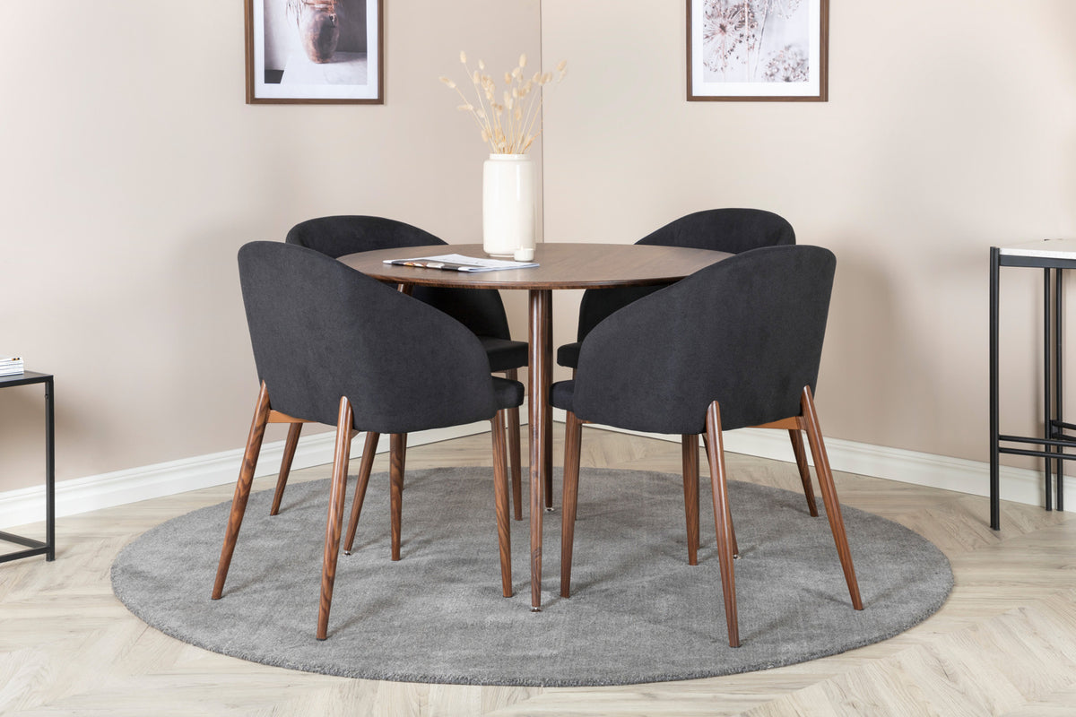 Round Dining Table ø100 Walnut