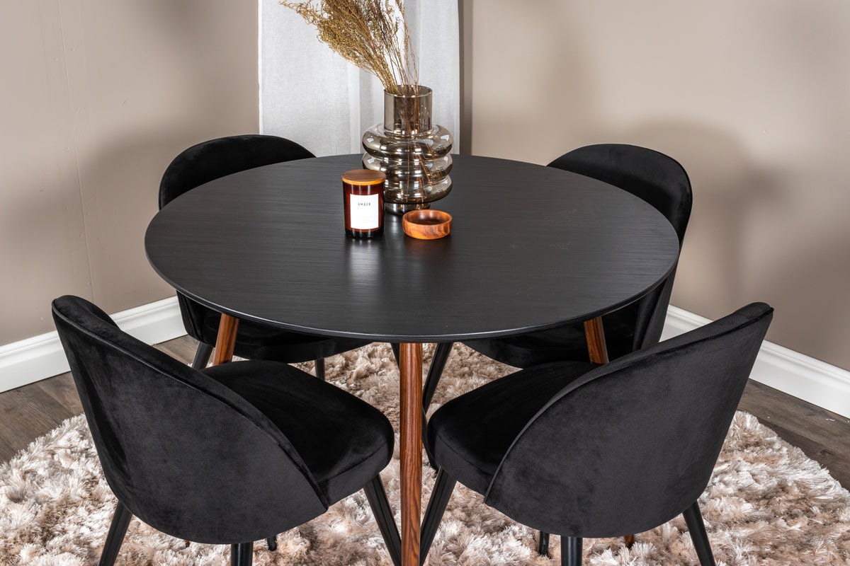 Round Dining Table ø100 Black