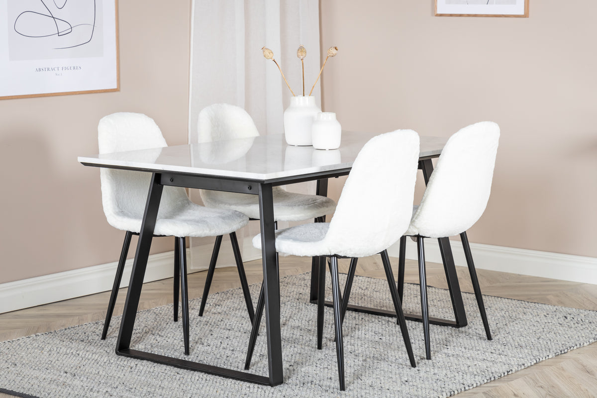 Rectangular Dining Table 75 x 140 x 90 Black