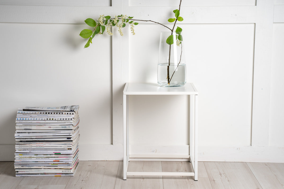 Side Table 38 x 37 White