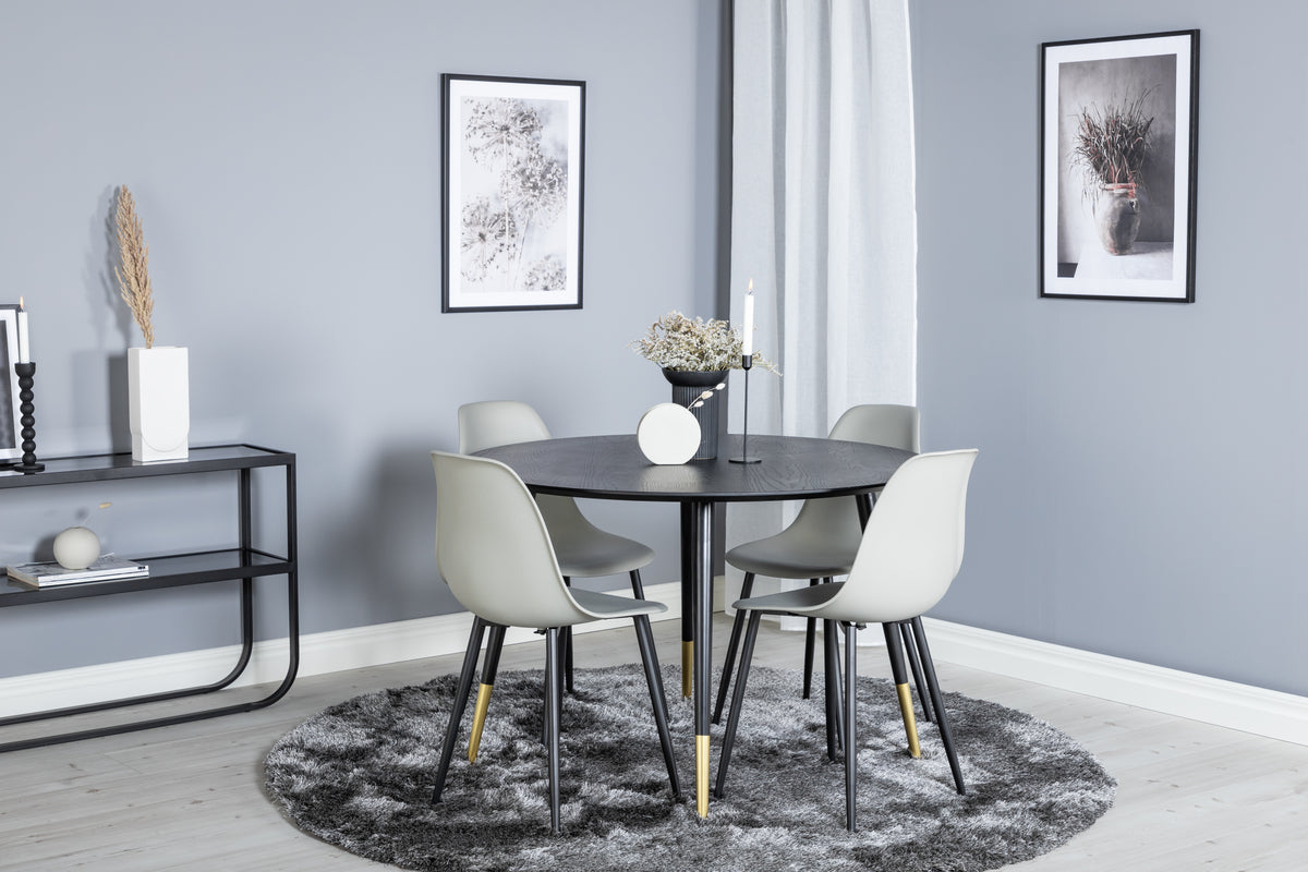 Round Dining Table ø115 Black
