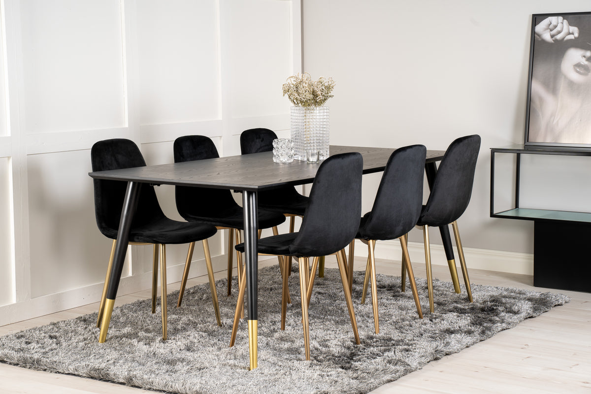 Rectangular Dining Table 180 x 75 x 90 Black